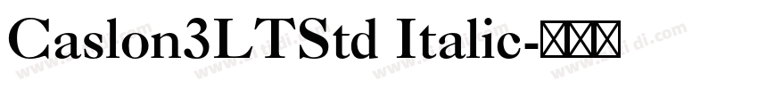 Caslon3LTStd Italic字体转换